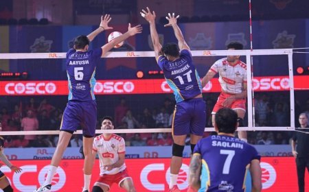 PVL 2025 Season 4 (Match 35): Goa Guardians qualify for semis after Delhi Toofans beat Kolkata Thunderbolts in five-set thriller