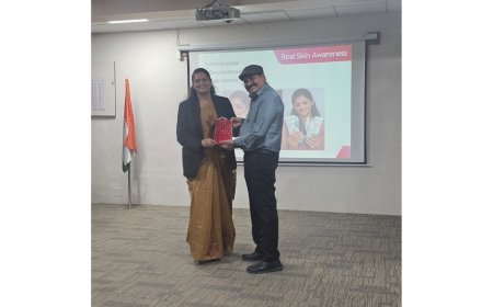 On World Health Day, Dr. Jagdish Sakhiya Educates Teens on Smart Skin Care Habits at G. D. Goenka School